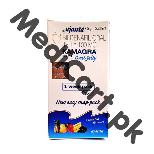 Kamagra Oral Jelly 100mg – Original Ajanta Pharma Sildenafil with 7 Flavored Sachets
